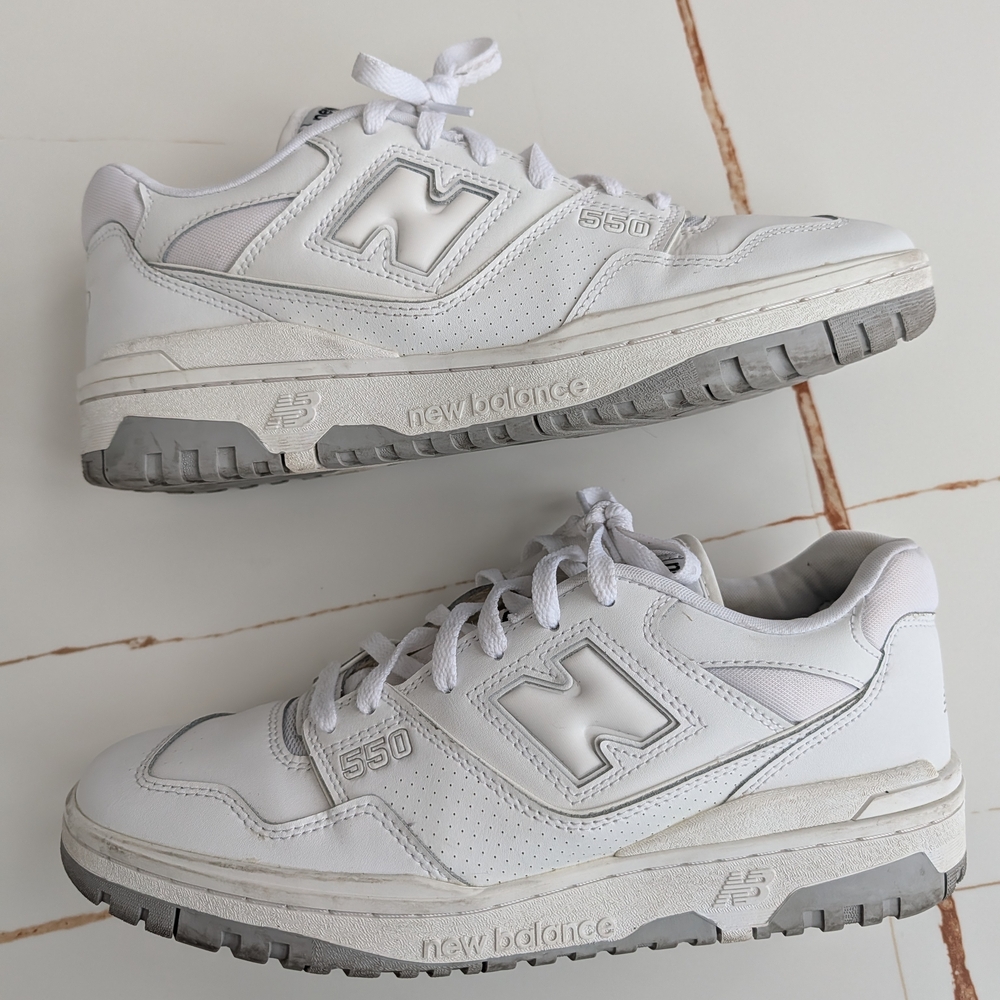 New Balance 550 White Gray Sneakers